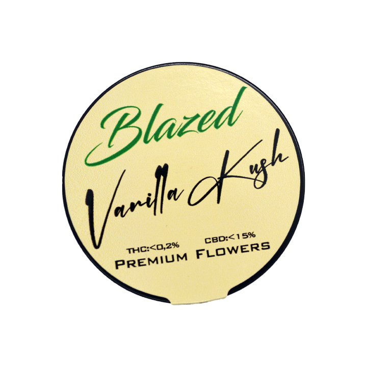 Blazed Vanilla Kush CBD Blüten Deckel – Premium Flowers mit weniger als 0,2% THC und unter 15% CBD Gehalt